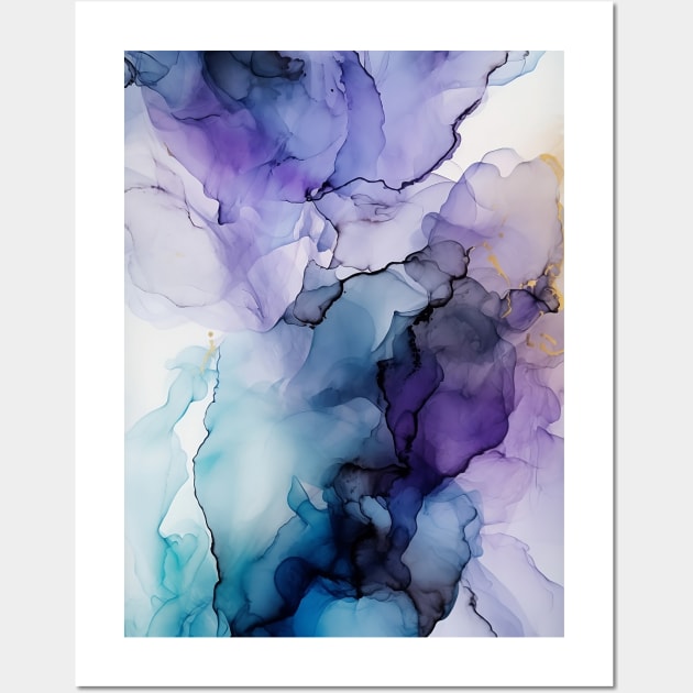 Pretty Purple - Abstract Alcohol Ink Art Wall Art by inkvestor